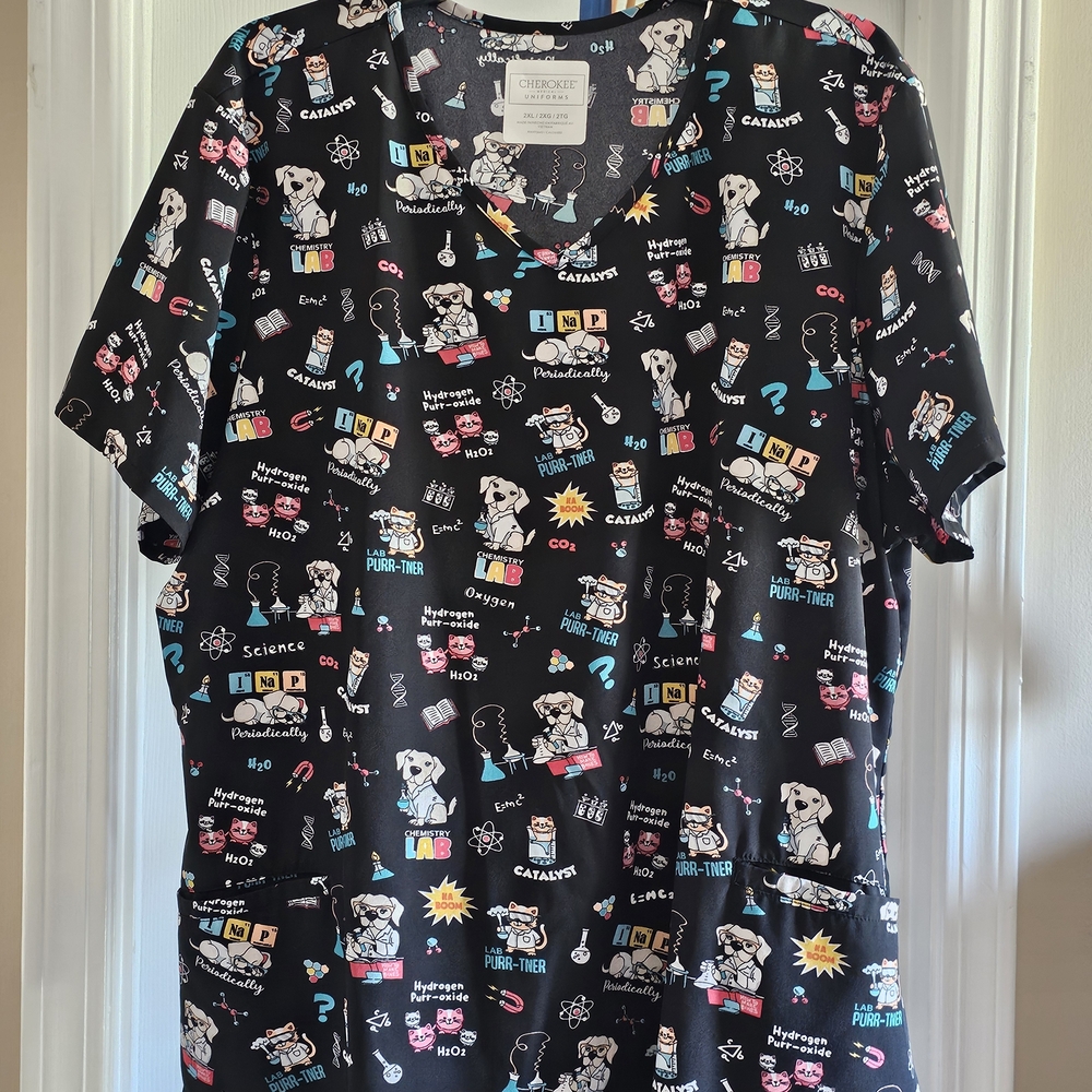 Cherokee Science Scrub Top